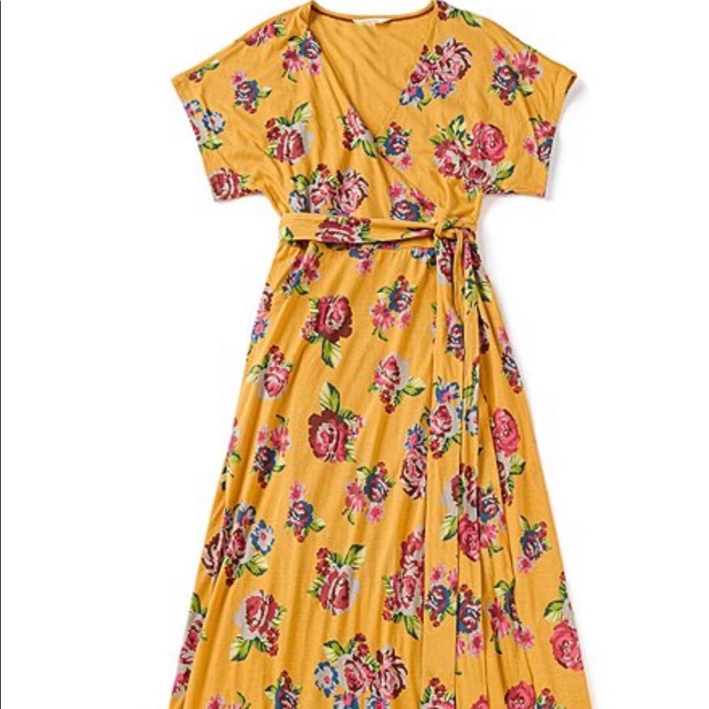 Matilda Jane - Yellow floral tie maxi dress